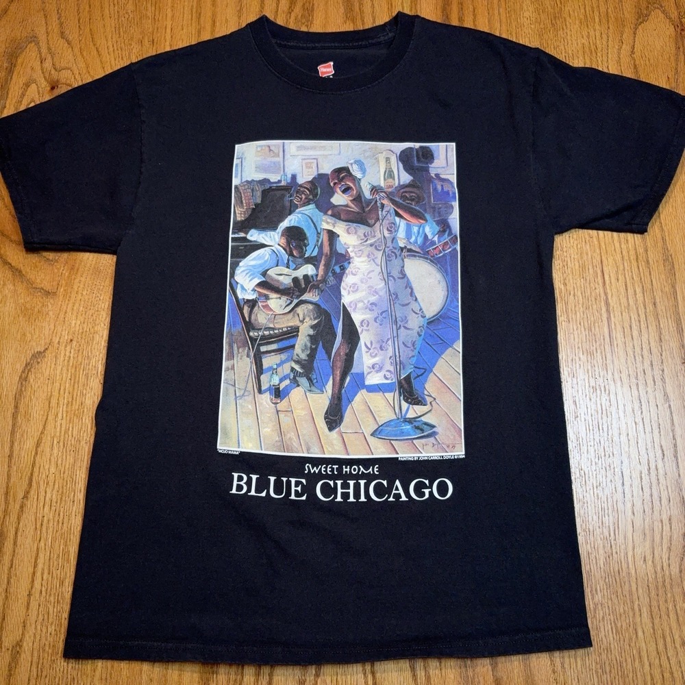 Chicago Blues Shirt Mens Medium Sweet Home Blue Chicago Mojo Mamma 1994 Repro
